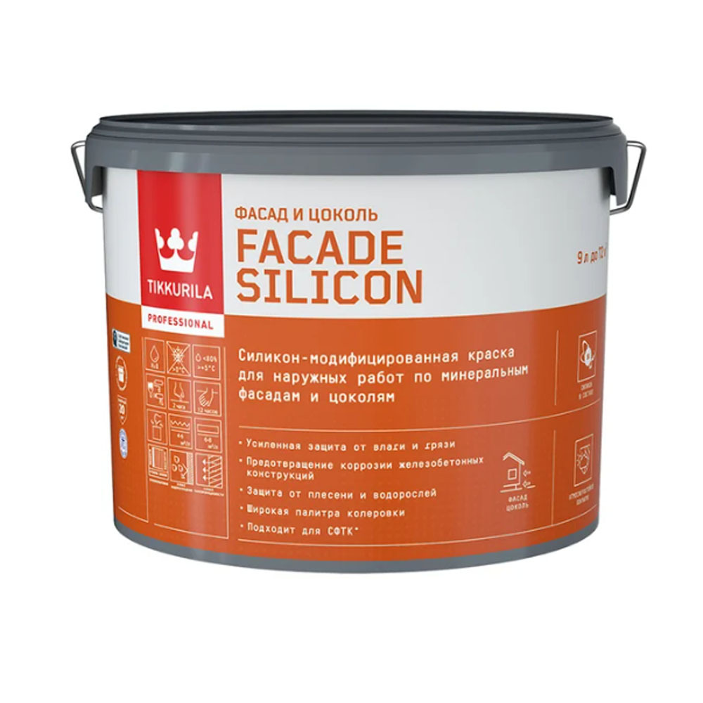 ������ ��������� ��� ������� � ������� FACADE SILICON 9 � TIKKURILA