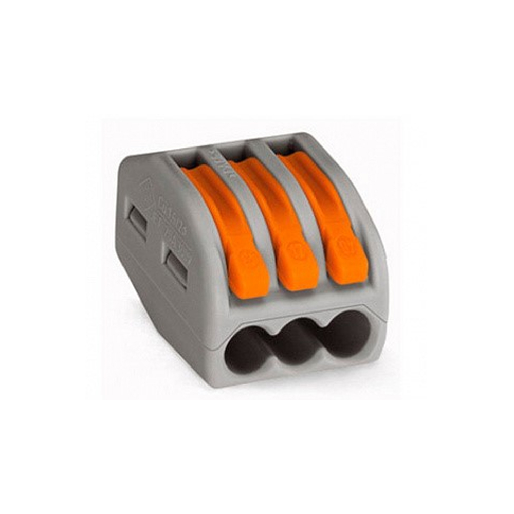 WAGO ����. ��� 222-413 3-������. ������ 32�/400�/0,08-4�� 3*(0,08-2,5��2) Cu/Cu CAGECLAMP 50!
