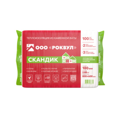 ���������� Rockwool ������� 800*600*100 �� 2,88 �2